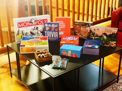 Entertainment Area #3: Brain teasers and table games for the group on a rainy day or a game night!